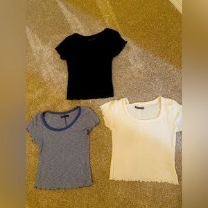 Abercrombie Ruffled Babydoll Tee’s | Set of 3